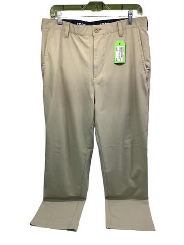 Used IZOD GOLF SLACKS 32X32 Athletic Pants M Beige LG 11347-S000250837