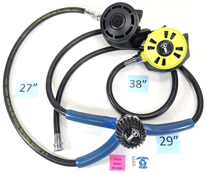 US Divers - Aqua Lung Conshelf 21 1st & 2nd Stage Scuba Dive Regulator Set, Octo