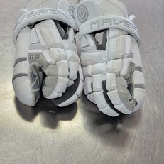 Used Maverik M6 GOALIE GLOVES Lacrosse Gloves Mens White 12" 11497-C000150191