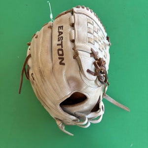 White Easton Professional Collection RH Infield Softball Glove 12"