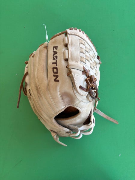 White Easton Professional Collection RH Infield Softball Glove 12"