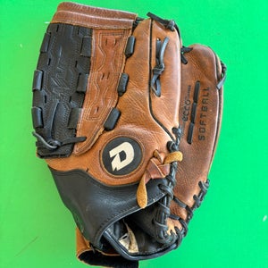 Brown Adult DeMarini RH Outfield Softball Glove 13.5"
