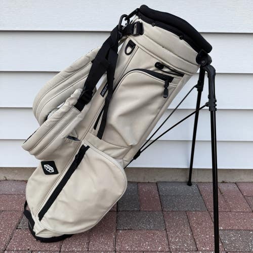 Jones 1971 Trouper R Golf Stand Carry Bag Tan Black 3 Way Dividers