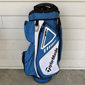 TaylorMade Select ST 2022 15 Way Cart Golf Bag Blue White Black