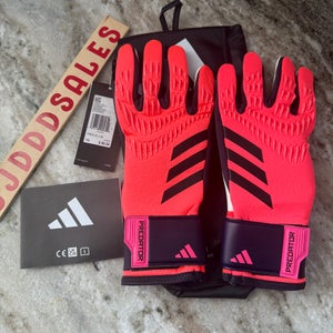 Adidas Soccer Goalkeeper Gloves Predator League Turbo Orange Black Sz 10 IX3859  New