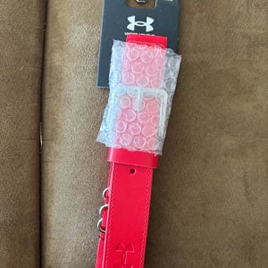 New - red youth under armor baseball pants belt