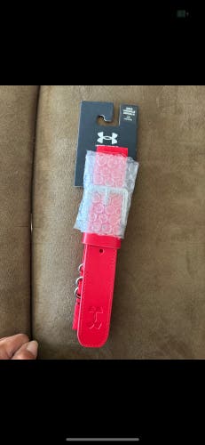 New - red youth under armor baseball pants belt