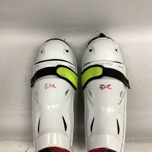 Used Bauer X2 Junior Shin Guards White 11" 11851-S000034517