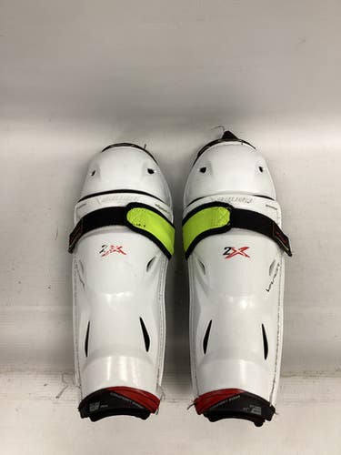Used Bauer X2 Junior Shin Guards White 11" 11851-S000034517