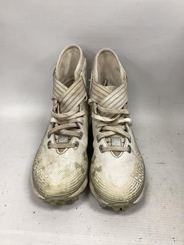 Used Under Armour BASEBALL CLEAT BB/SB Cleats White Junior 02.5 11851-S000034258