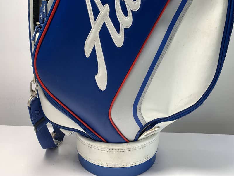 Adams Staff Bag Blue White Red 6-Way Divide Single Strap
