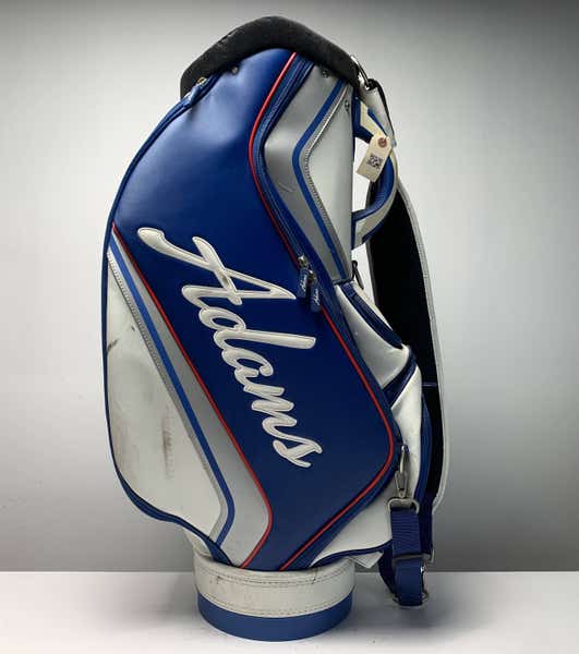 Adams Staff Bag Blue White Red 6-Way Divide Single Strap Golf Bag