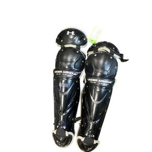 Used Under Armour SHINGUARDS UALG-2 Catchers Leg Guards Black Junior 11479-S000398408