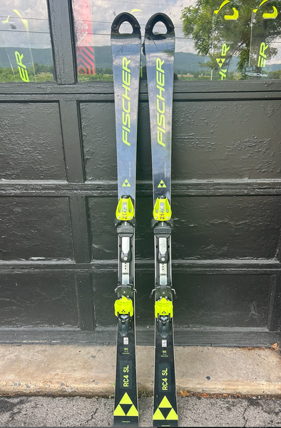2023 Racing 165 cm Fischer RC4 World Cup SL Skis With Bindings Max Din 14 (Used)