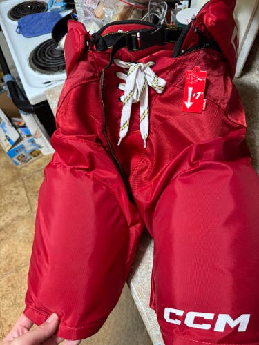 New CCM Tacks AS580 Senior Large Red Ice Hockey Pants As 580 Sr LG Adult