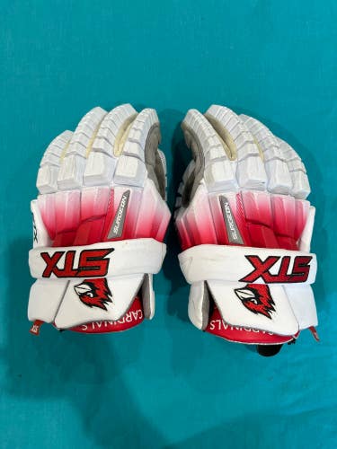 White STX Surgeon RZR2 Lacrosse Gloves Large (Used)