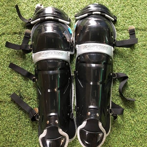 Black Adult Easton Fundamental Catcher's Leg Guards (New)