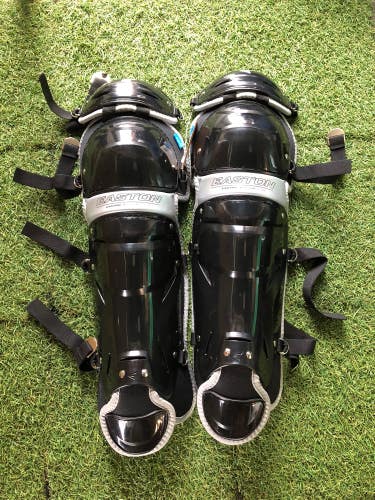 Black Adult Easton Fundamental Catcher's Leg Guards (New)