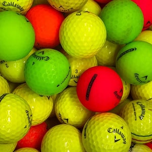 6 Dozen Assorted Value AA Callaway Colored Golf Balls...Asst models and Color