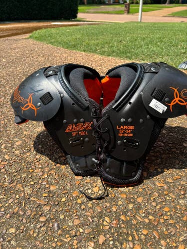 Youth L All-Star Shoulder Pads SPT 1500 w/Shock Doctor Plate