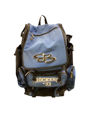 Used BoomBah CAROLINA BLUE ROLL BAG BB/SB Player Wheeled Bag Royal Blue 11884-S000048642