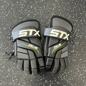 Used STX STALLION 200 Lacrosse Gloves Mens Black 10" 11849-S000029438