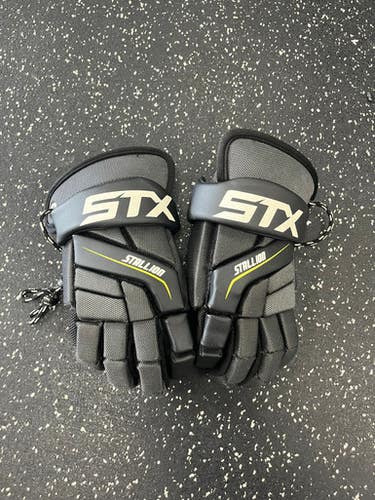 Used STX STALLION 200 Lacrosse Gloves Mens Black 10" 11849-S000029438