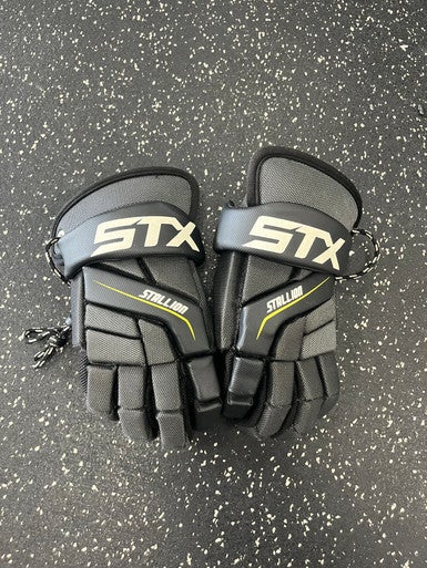 Used STX STALLION 200 Lacrosse Gloves Mens Black 10" 11849-S000029438