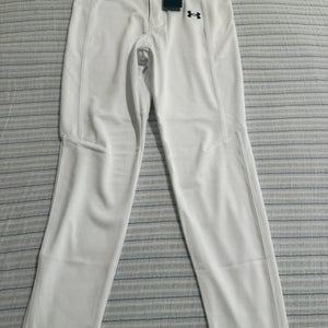 White Youth XL Under Armour Game Pants (New)
