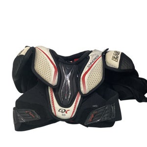 Used Easton SYNERGY GX Senior Shoulder Pads White/Black/Red SM 11347-S000251007