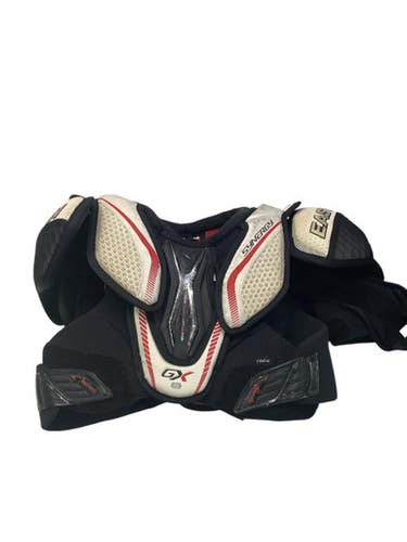 Used Easton SYNERGY GX Senior Shoulder Pads White/Black/Red SM 11347-S000251007