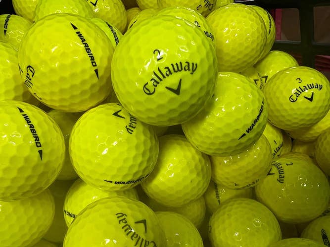 24 Yellow Callaway Warbird Near Mint AAAA Used Golf Balls
