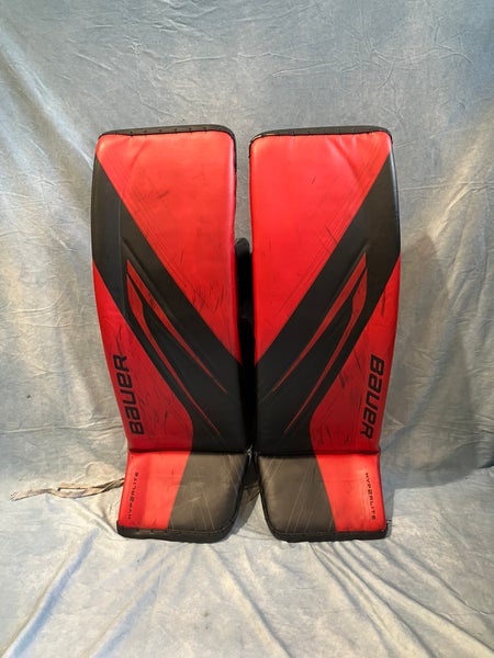 Red XL Senior Bauer Vapor Hyperlite 2 Goalie Leg Pads (Used)