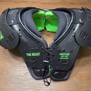 Buddy’s All Stars Youth Med. Football Shoulder Pads With Schutt Back Plate - Bundle