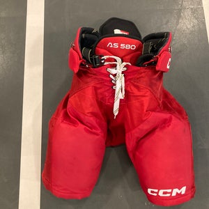 Red Senior Medium CCM Tacks AS 580 Hockey Pants (Used)