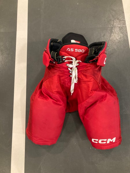 Red Senior Medium CCM Tacks AS 580 Hockey Pants (Used)