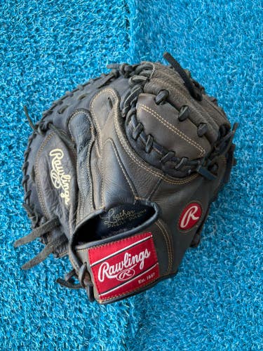 Brown Rawlings Renegade RH Catcher's Baseball Glove 32.5" (Used)