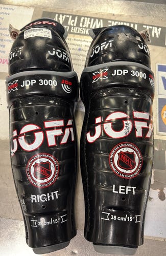 15" Jofa JDP 3000 (Used) ice hockey Senior Shin guard guards Pads 15 inch sr adult