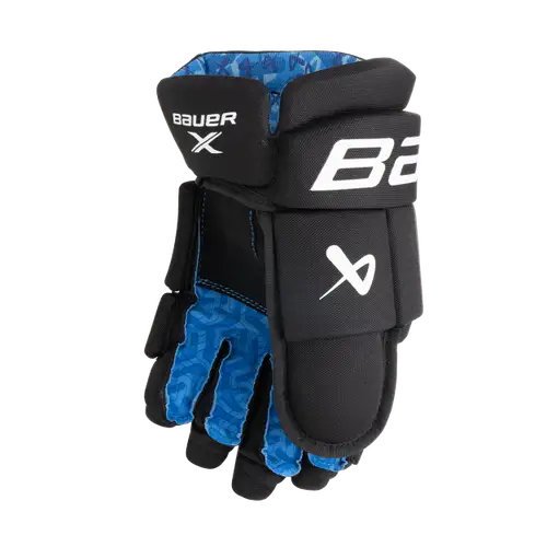 New S24 Bauer X Junior Black Gloves 10"