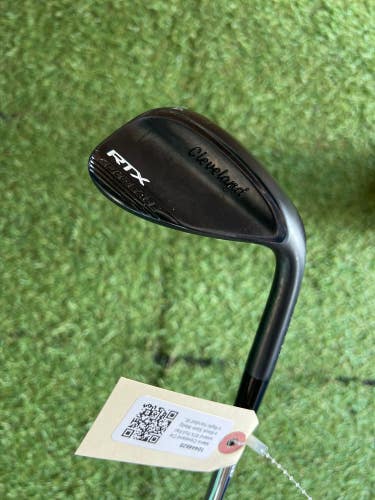 Men's 58° Cleveland Cleveland RTX Full Face Black Satin Wedge - True Dynamic Gold Shaft (Used)