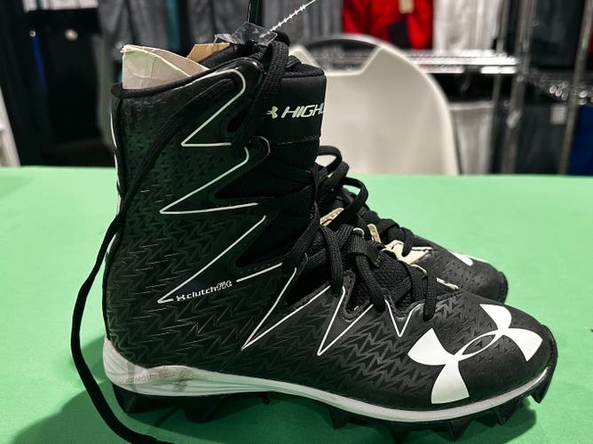 Black Unisex Youth Under Armour ClutchFit High Top Cleats Molded Cleats (New)