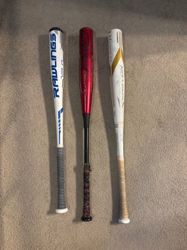 3-Pack BBCOR Certified Bats (-3) 30 oz 33" (Used)