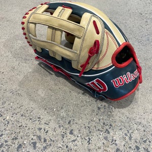 Brown Adult Wilson A2K LH Outfield Baseball Glove 12.75" (Used)