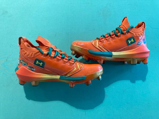 Used Under Armour Harper 2 'Miami Bryce' LIMITED EDITION Baseball Cleats | Men's Size 7