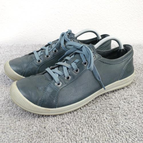 Keen Lorelai Womens Size 8 Shoes Blue Leather Low Top Lace Up Sneakers
