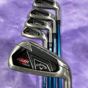Men's Callaway Razr X Tour Iron Set Right Handed Regular Flex Graphite/Steel Shaft (Used)