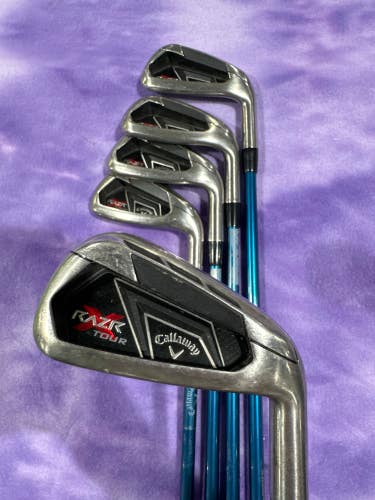 Men's Callaway Razr X Tour Iron Set Right Handed Regular Flex Graphite/Steel Shaft (Used)