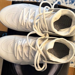 White Women's Size 7.5 Adult Nike High Top Molded Cleats (Used) -- GREAT CONDITION!!