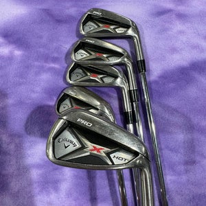 Men's Callaway X Hot Pro Iron Set Right Handed Regular Flex Steel Shaft (Used)