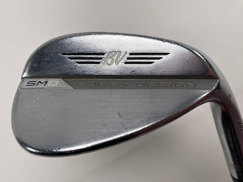 Titleist Vokey SM8 Tour Chrome Wedge 54* 14 Bounce F-Grind Wedge Steel Mens RH
